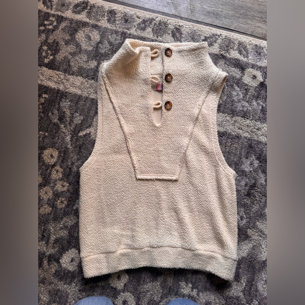 FP Beach Cream Sleeveless Knit Tank